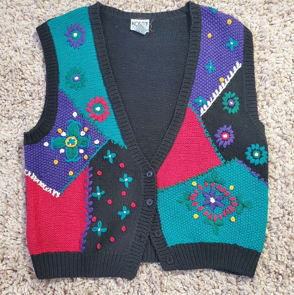 Vintage super cute Koret Sports Petite knit vest